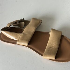 PrettyLittleThing Beige Two-Strap Buckle Sandal